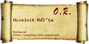 Oczelnik Réta névjegykártya